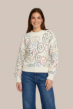Charger l'image dans la galerie, TRICOT MANCHE LONGUE COL ROND BRODERIE MULTI C&amp;S 26NVC01
