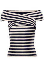 Charger l'image dans la galerie, HAUT CAMISOLE RAYURES RIBS KAFFE KACELESTE RIB TOP 10511610
