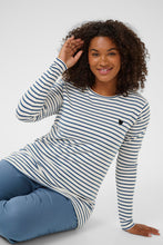 Charger l'image dans la galerie, HAUT RAYURES COL ROND MANCHE LONGUE TAILLE PLUS KAFFE CURVE KCLIA 10580179 108413
