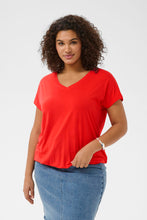 Charger l'image dans la galerie, HAUT COL V ÉLASTIQUE AU BAS TAILLE PLUS KAFFE CURVE KCJENA V-NECK 10582099 171664
