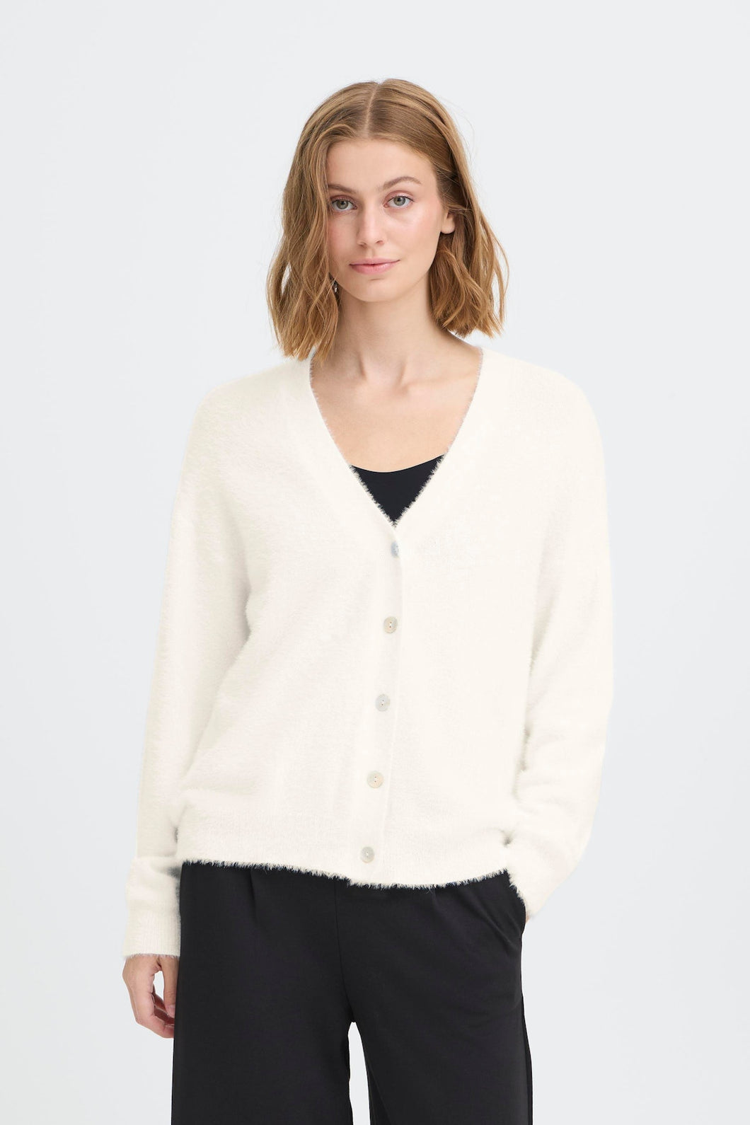 TRICOT CARDIGAN M/L COL V BOUTONS ICHI IHBRULA CA 20124620 114201