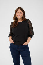 Charger l'image dans la galerie, HAUT COL ROND MANCHE DENTELLE TAILLE PLUS KAFFE CURVE KCBELLA LACE 10581899 100121

