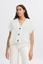 Charger l&#39;image dans la galerie, TRICOT PONCHO SANS MANCHE COL V BOUTONS B.YOUNG BYOTINKA 20815276 114300

