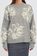 Charger l&#39;image dans la galerie, TRICOT MANCHE LONGUE COL MONTANT FLEURS BYOMEA FLOWER 20817100 200539
