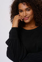 Charger l'image dans la galerie, TRICOT COL ROND MANCHE LONGUE BOUFFANTE TAILLE PLUS KAFFE CURVE KCLONI 10581811 100121
