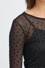 Charger l'image dans la galerie, HAUT M/L MESH AVEC MOTIF COEUR VELOURS FRANSA FRDETA TEE 1 20610740 900016756

