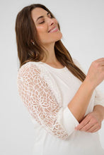 Charger l'image dans la galerie, HAUT COL ROND MANCHE DENTELLE TAILLE PLUS KAFFE CURVE KCBELLA LACE 10581899 110602
