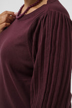 Charger l'image dans la galerie, TRICOT COL ROND MANCHE 3/4 BOUFFANTE TAILLE PLUS KAFFE CURVE KCLONI 3/4 10582202 191619
