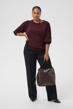 Charger l'image dans la galerie, TRICOT COL ROND MANCHE 3/4 BOUFFANTE TAILLE PLUS KAFFE CURVE KCLONI 3/4 10582202 191619

