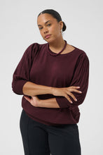 Charger l'image dans la galerie, TRICOT COL ROND MANCHE 3/4 BOUFFANTE TAILLE PLUS KAFFE CURVE KCLONI 3/4 10582202 191619
