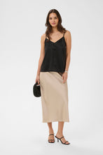 Charger l'image dans la galerie, HAUT CAMISOLE COL V BRETELLE SPAGHETTI AJUSTABLE KAFFE KALOTTE STRAP TOP 10511696
