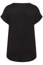 Charger l'image dans la galerie, HAUT COL ROND BLOUSE DEVANT DOS JERSEY TAILLE PLUS KAFFE CURVE KCMILIA WING BLOUSE 10583812
