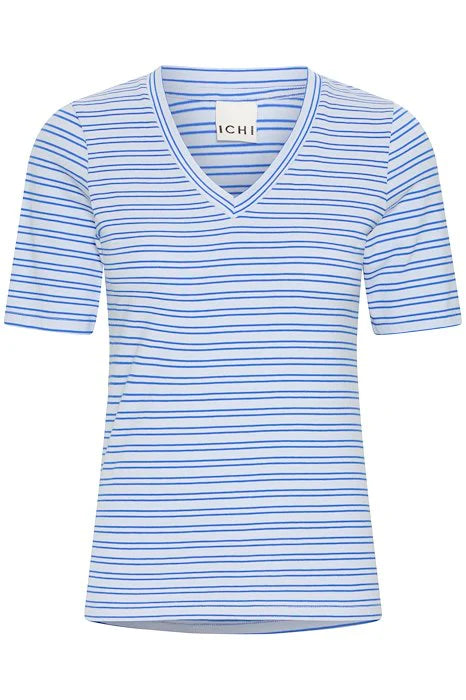 HAUT T-SHIRT RAYURES ICHI IHMIRA V SS2 20122521 GREY