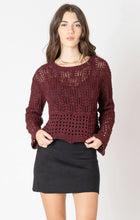 Charger l&#39;image dans la galerie, TRICOT COL ROND MANCHE LONGUE CROCHET DEX 2627012D
