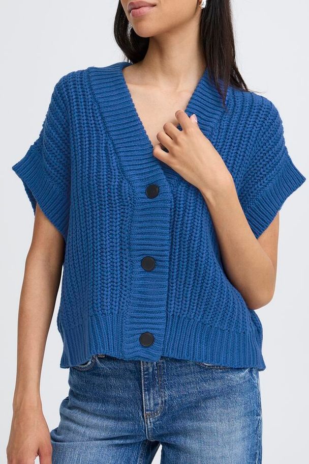 TRICOT PONCHO SANS MANCHE COL V BOUTONS B.YOUNG BYOTINKA 20815276 193964