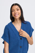 Charger l&#39;image dans la galerie, TRICOT PONCHO SANS MANCHE COL V BOUTONS B.YOUNG BYOTINKA 20815276 193964
