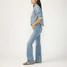 Charger l'image dans la galerie, HAUT BLOUSE CHEMISE CROP MANCHE LONGUE SILVER JEANS LIGHT WEIGHT KNIT SHIRT LS4305LWK201
