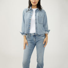Charger l'image dans la galerie, HAUT BLOUSE CHEMISE CROP MANCHE LONGUE SILVER JEANS LIGHT WEIGHT KNIT SHIRT LS4305LWK201
