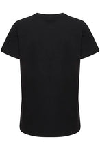 Charger l&#39;image dans la galerie, HAUT T-SHIRT IMPRIMÉ TEXTE AVEC BRODERIE COEUR SAINT-TROPEZ TOVA SZ T-SHIRT NOIR
